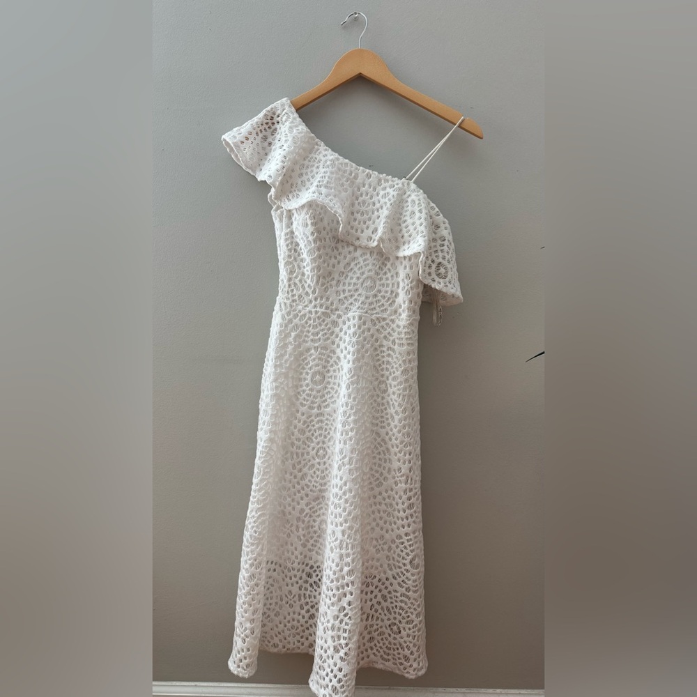 Lilly Pulitzer White One-Shoulder Dress